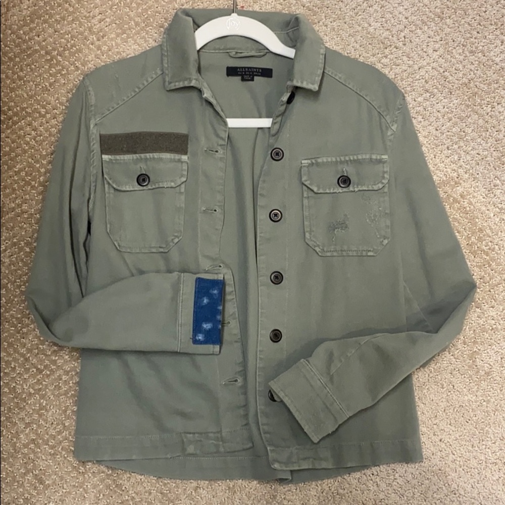 Army green shacket